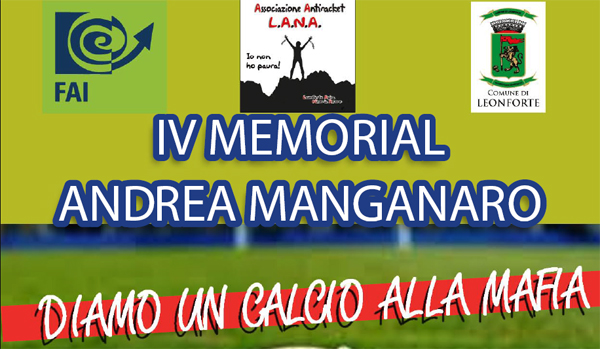 IV Memorial Andrea Manganaro – Diamo un calcio alla mafia